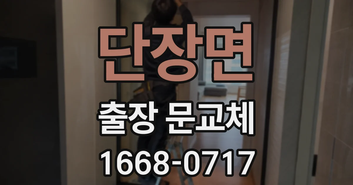 단장면 출장 문교체