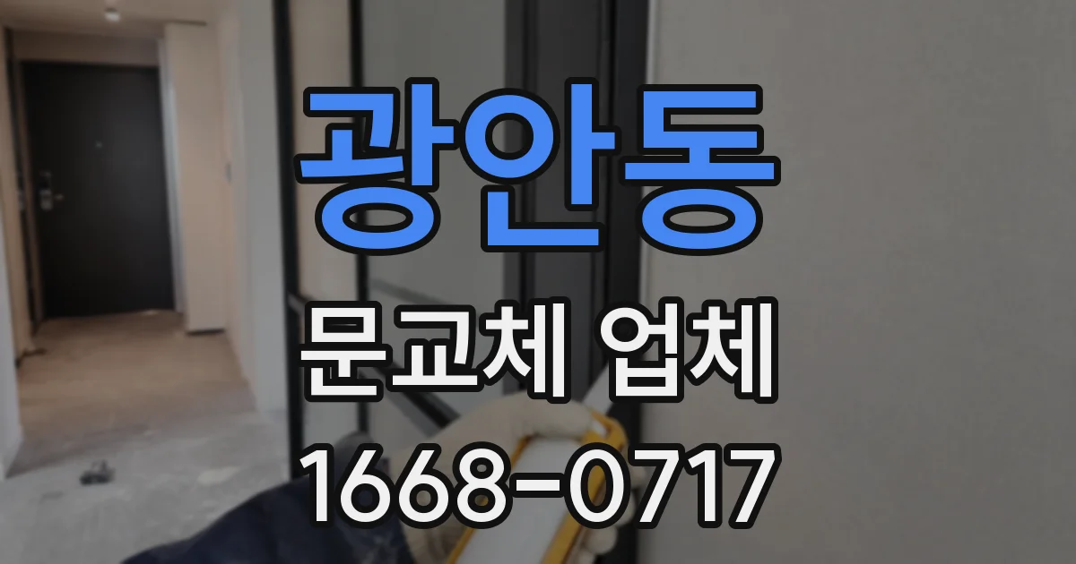 광안동 문교체 업체