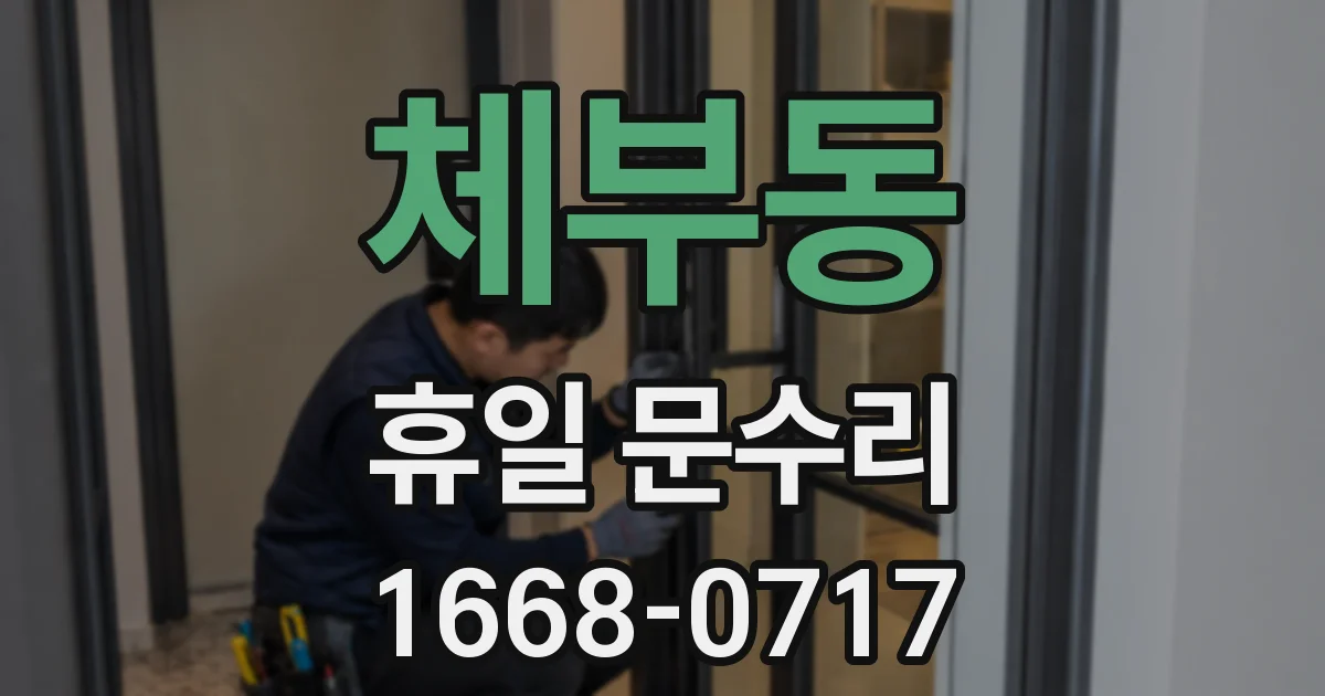 체부동 휴일 문수리