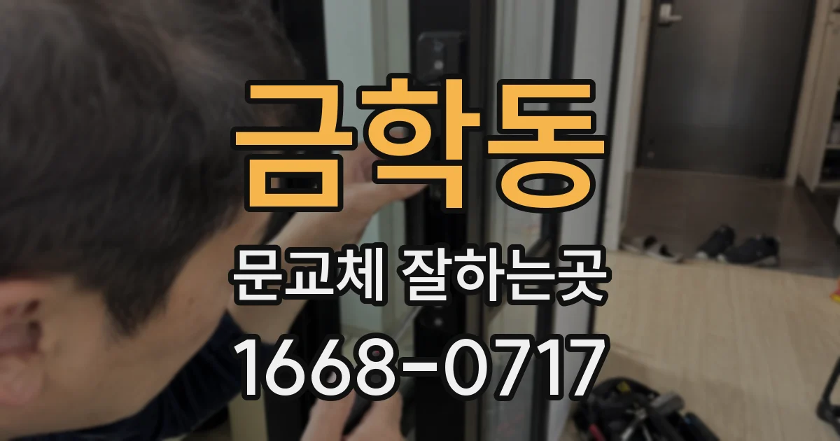 금학동 문교체 잘하는곳