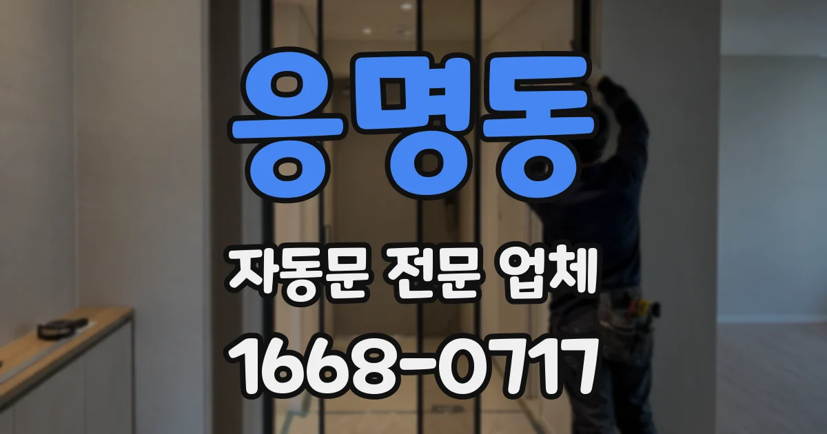 응명동 자동문 전문 업체