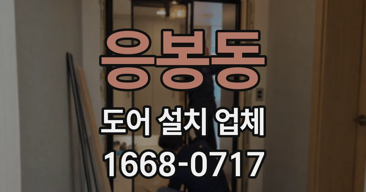 응봉동 도어 설치 업체