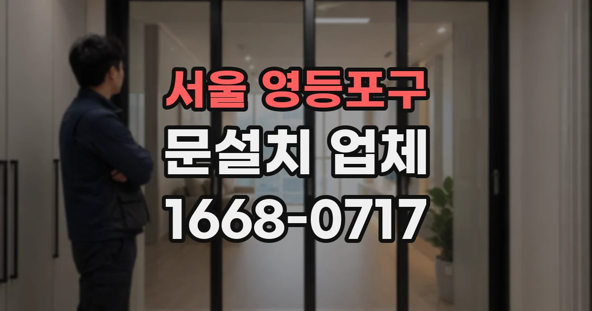 서울 영등포구 문설치 업체