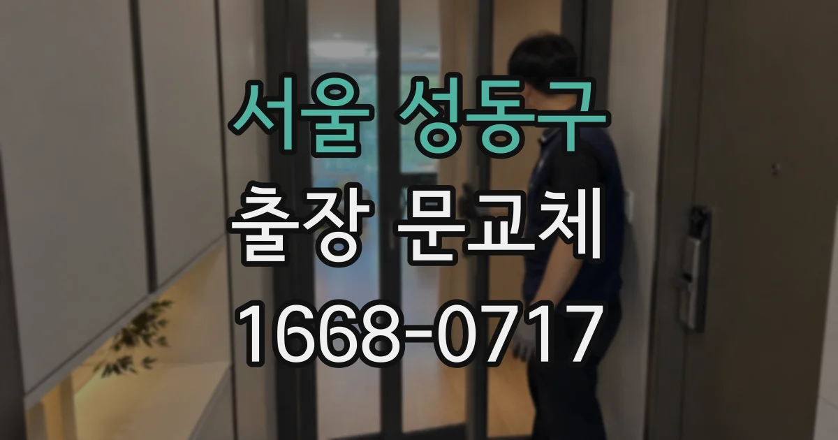 서울 성동구 출장 문교체