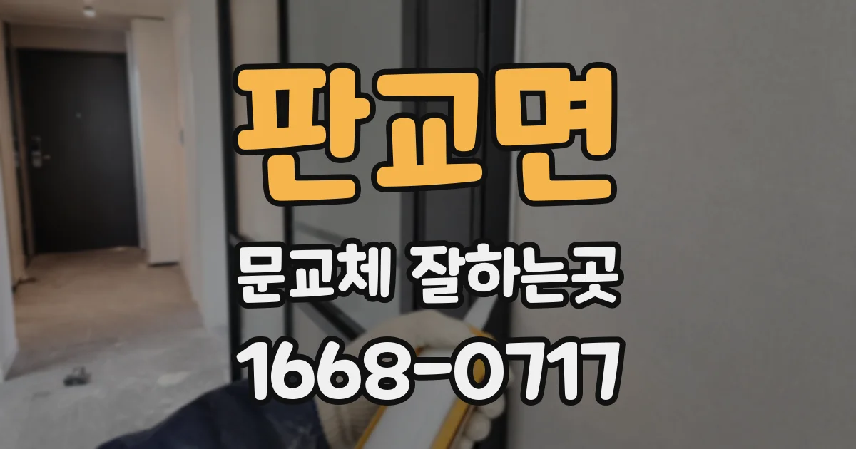 판교면 문교체 잘하는곳