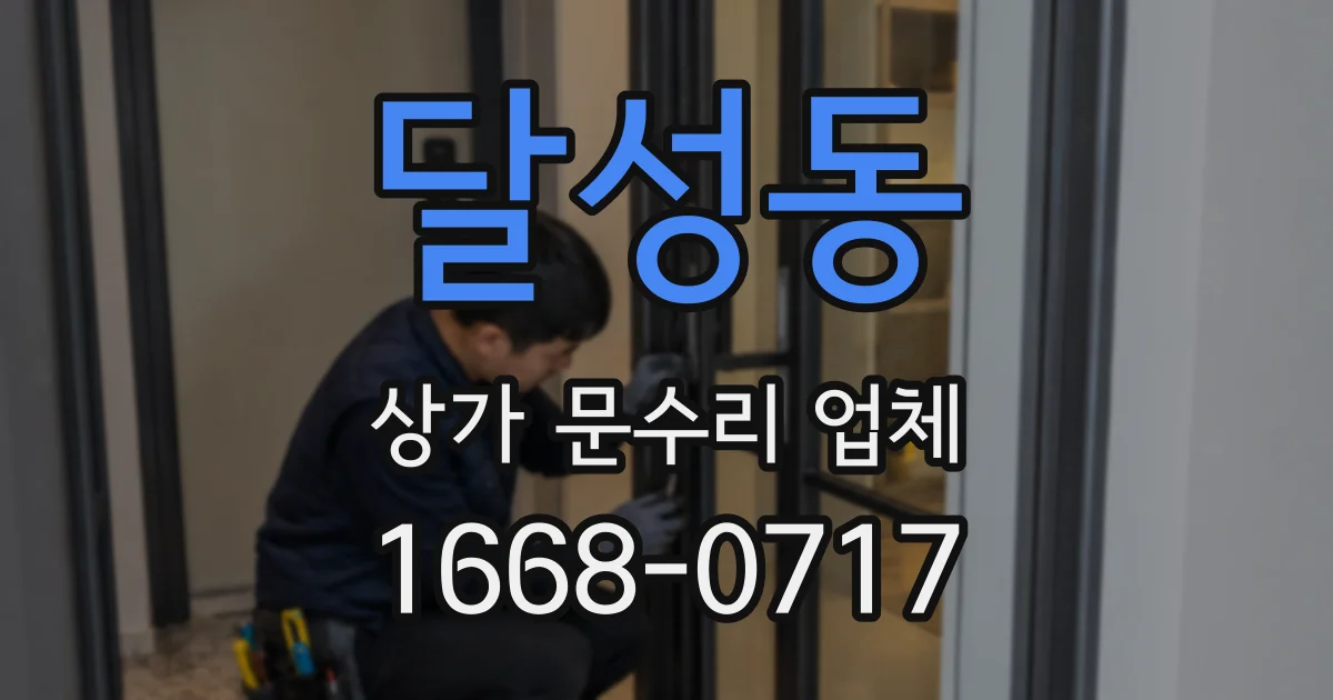 달성동 상가 문수리 업체