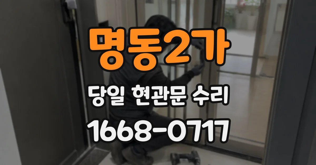 명동2가 당일 현관문 수리