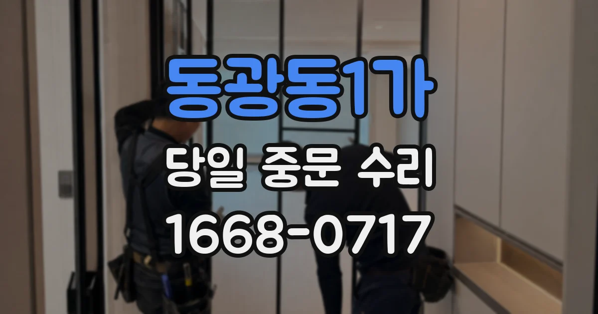 동광동1가 당일 중문 수리