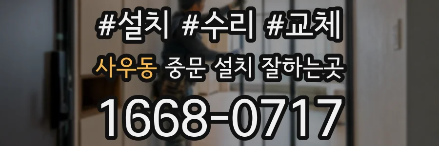 사우동 중문 설치 잘하는곳