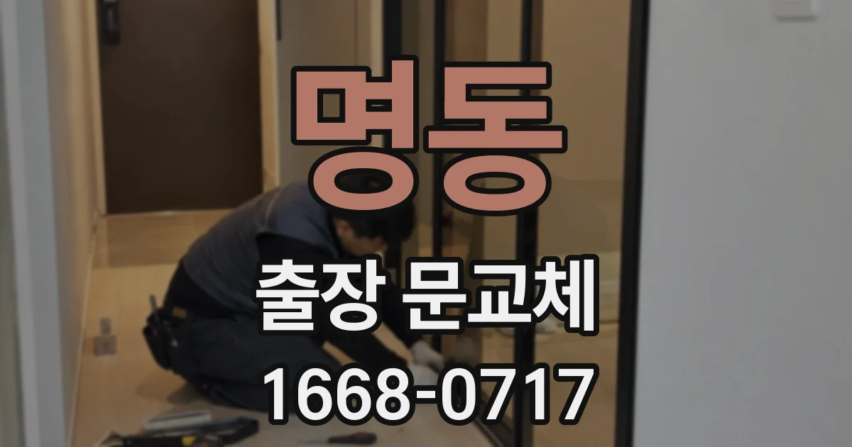 명동 출장 문교체