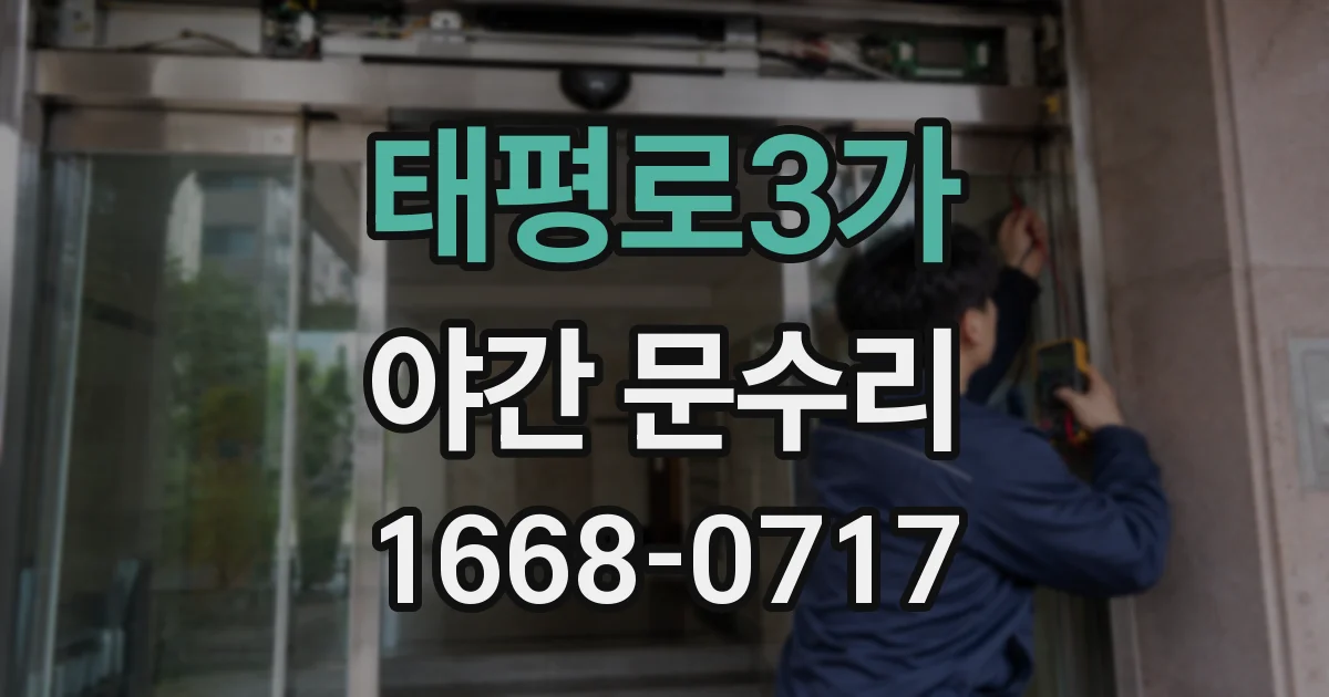 태평로3가 야간 문수리