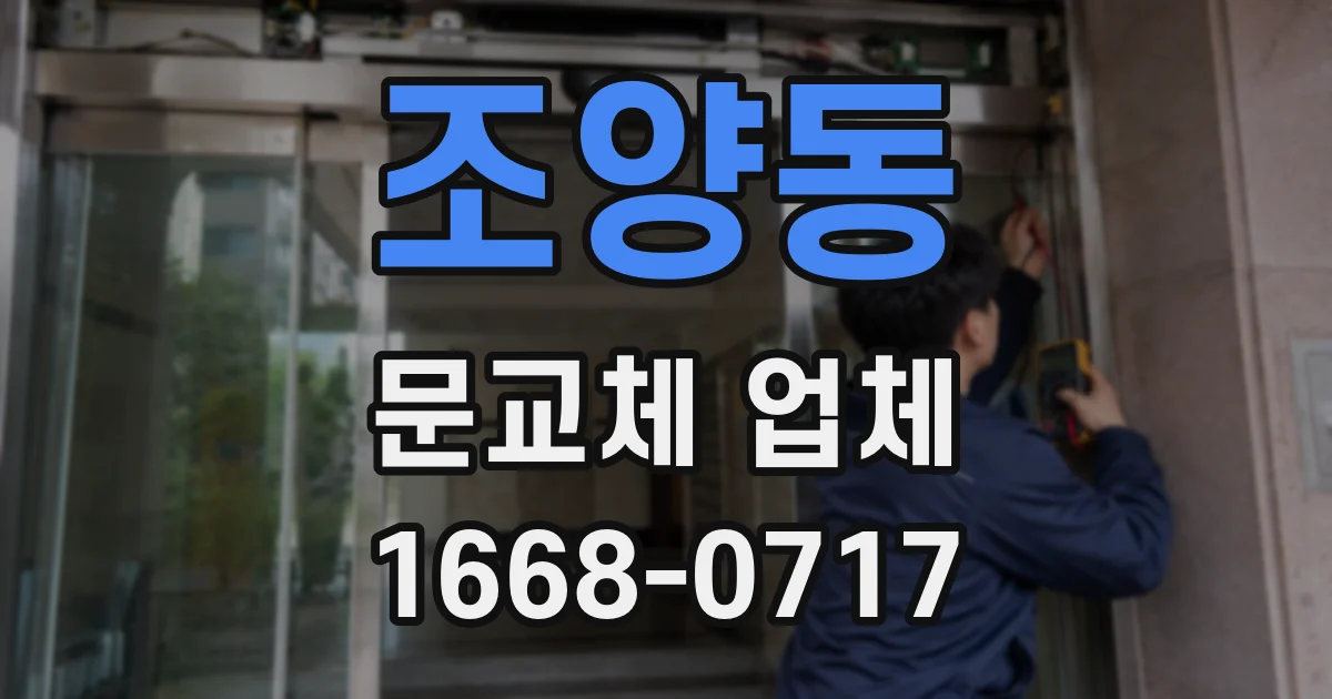 조양동 문교체 업체