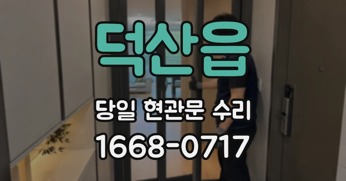 덕산읍 당일 현관문 수리