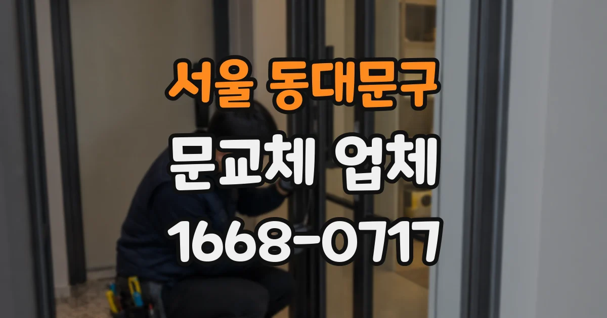 서울 동대문구 문교체 업체