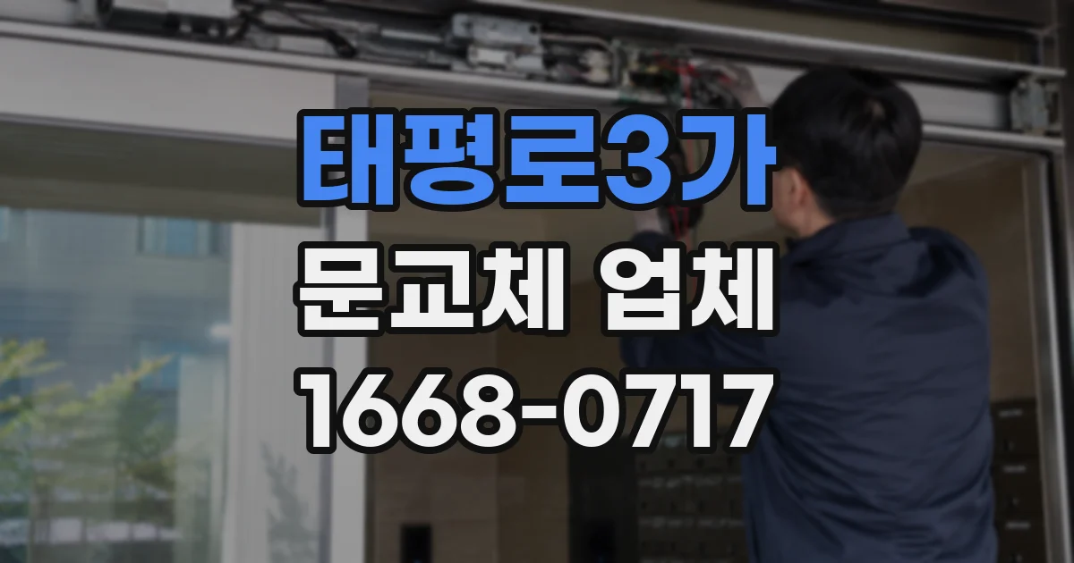 태평로3가 문교체 업체