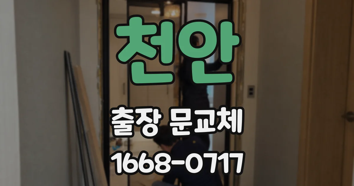천안 출장 문교체