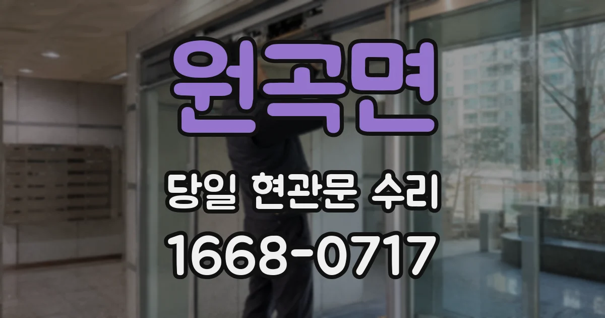 원곡면 당일 현관문 수리