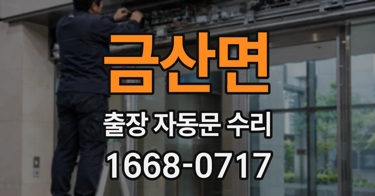 금산면 출장 자동문 수리