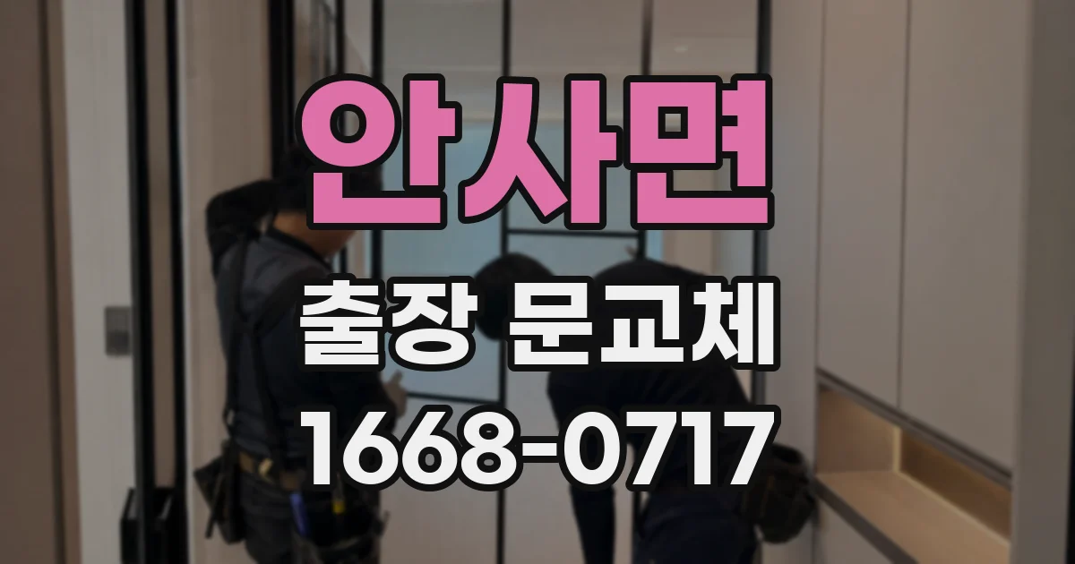 안사면 출장 문교체