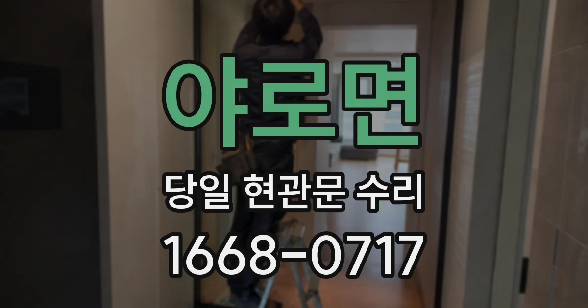 야로면 당일 현관문 수리