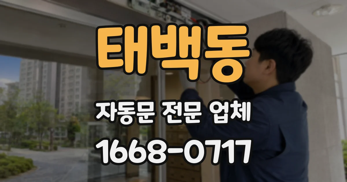태백동 자동문 전문 업체