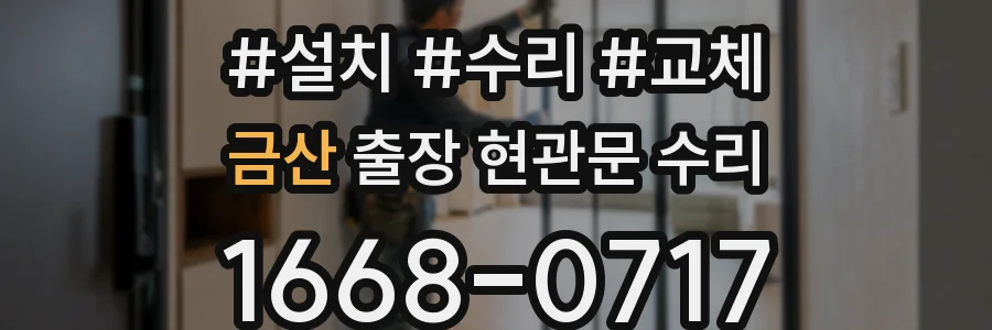 금산 출장 현관문 수리