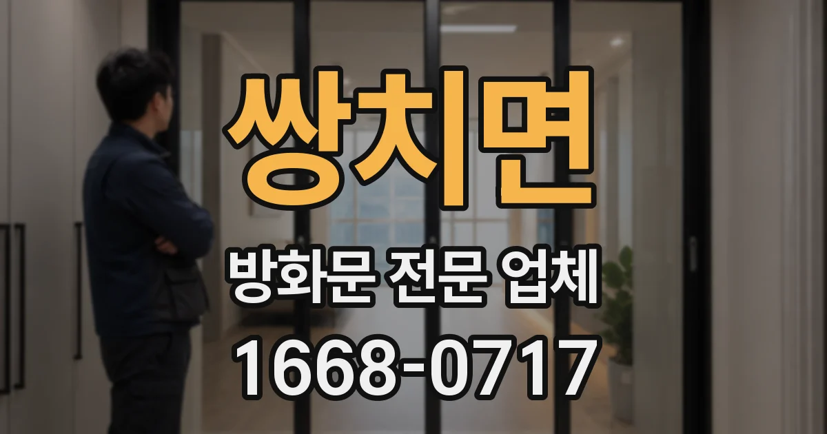 쌍치면 방화문 전문 업체