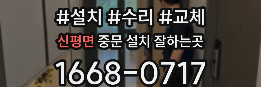 신평면 중문 설치 잘하는곳
