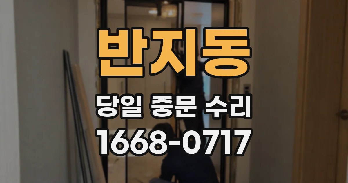 반지동 당일 중문 수리