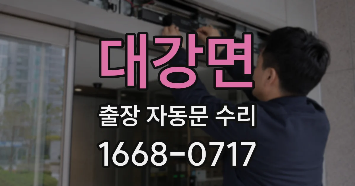 대강면 출장 자동문 수리