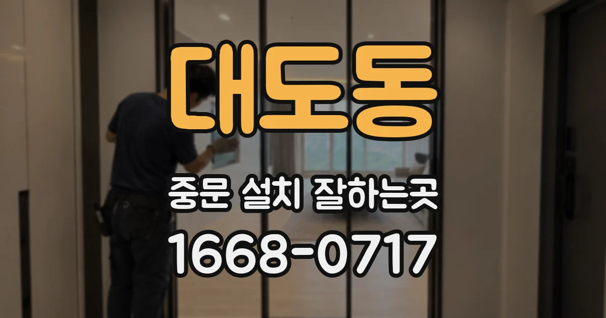 대도동 중문 설치 잘하는곳