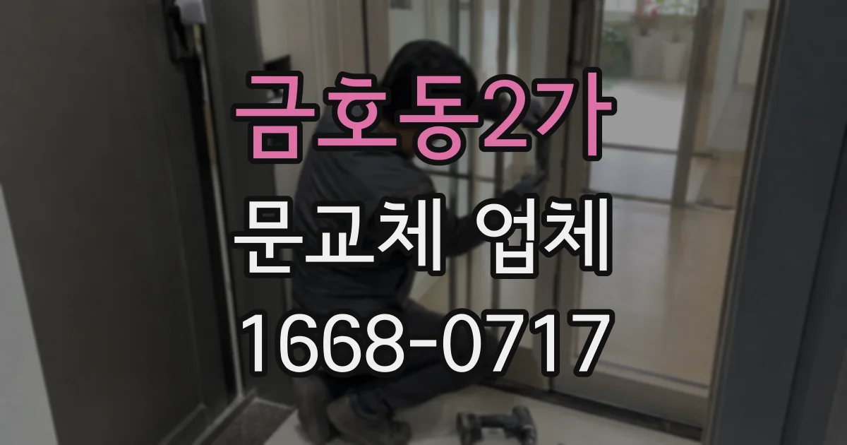 금호동2가 문교체 업체