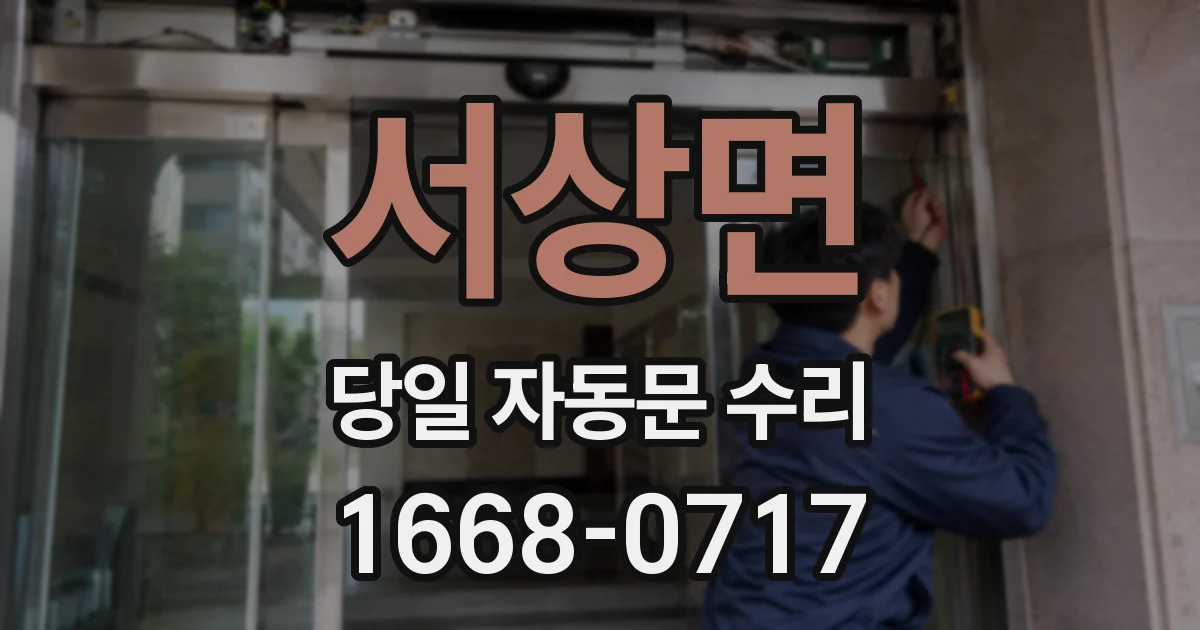 서상면 당일 자동문 수리