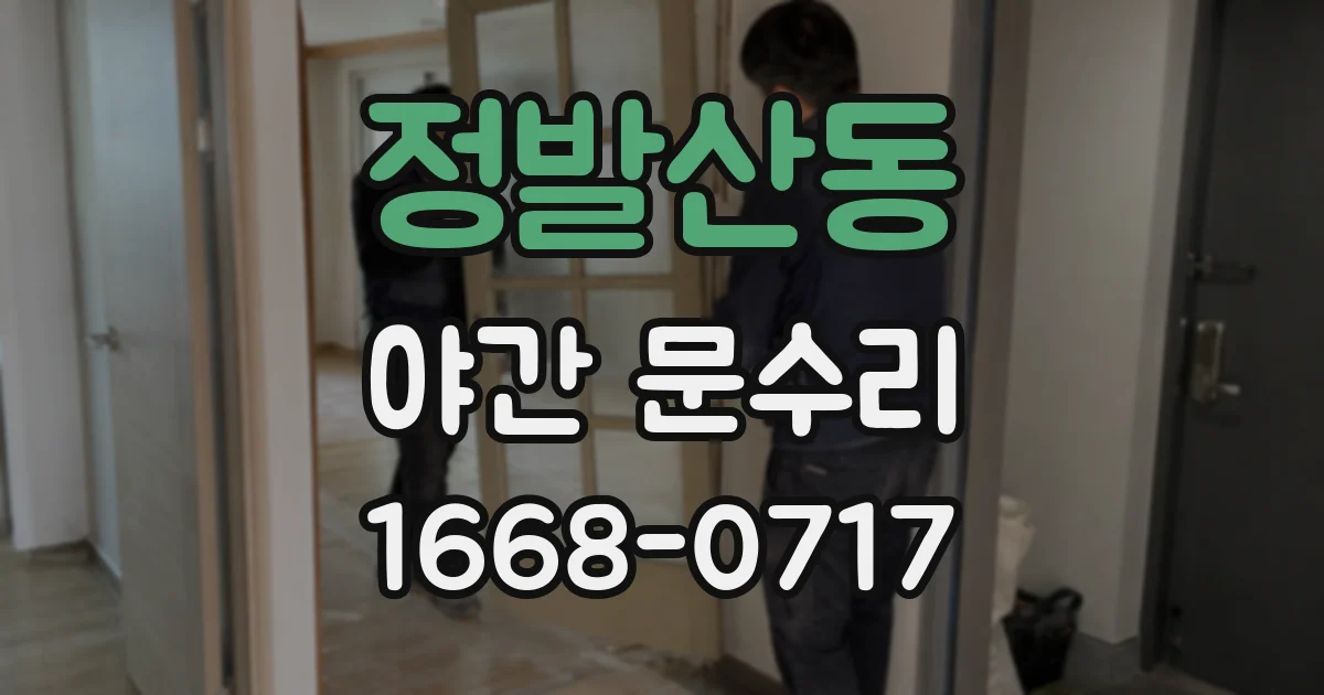 정발산동 야간 문수리