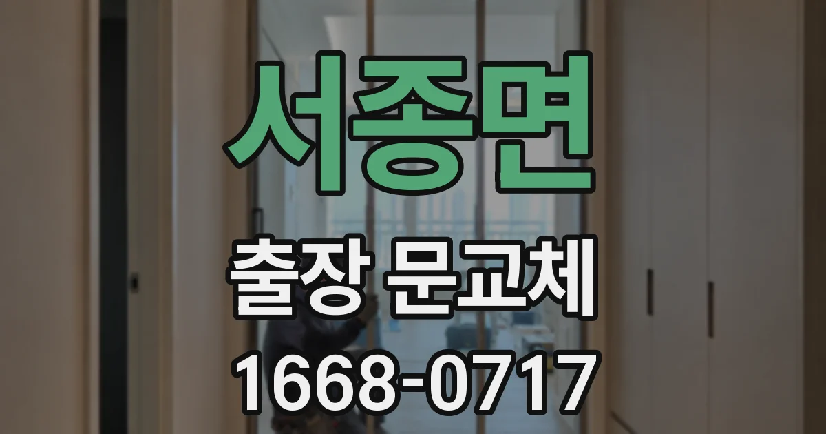 서종면 출장 문교체
