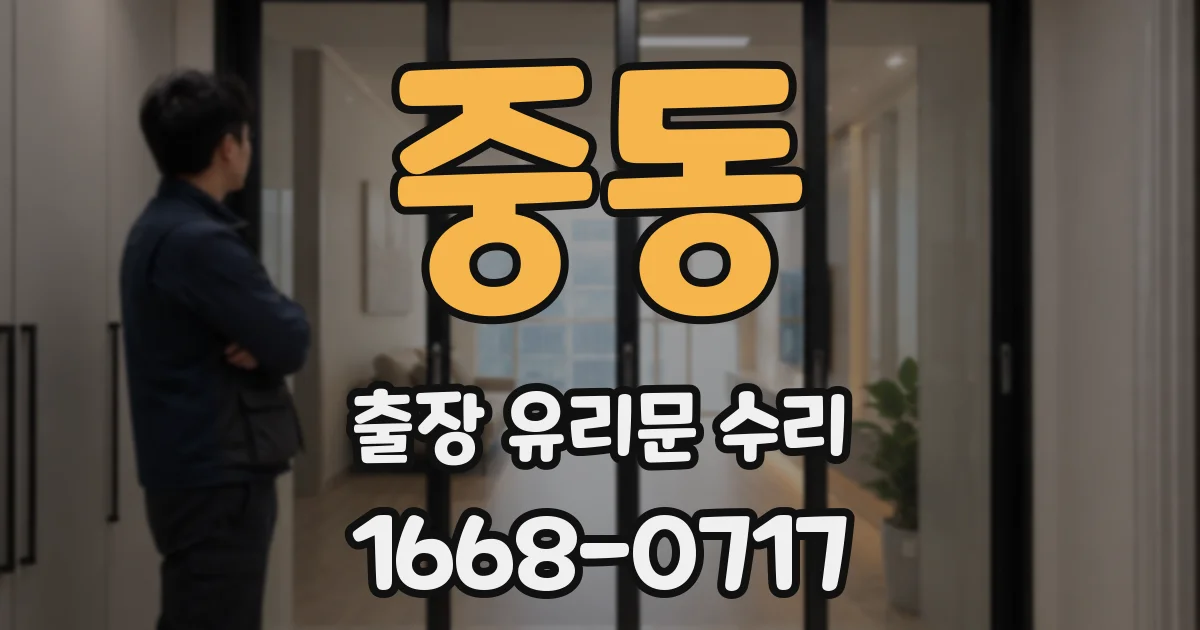 중동 출장 유리문 수리