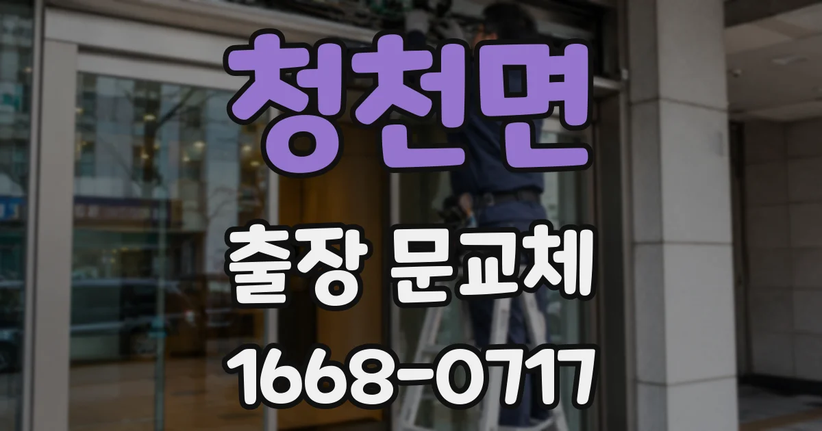 청천면 출장 문교체