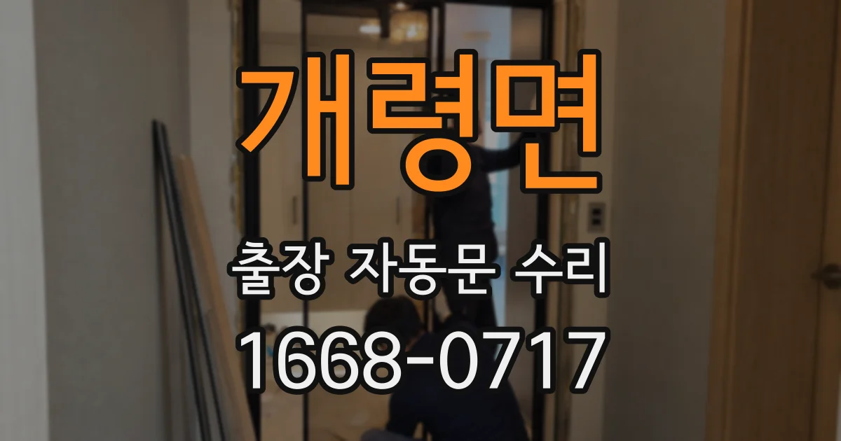 개령면 출장 자동문 수리