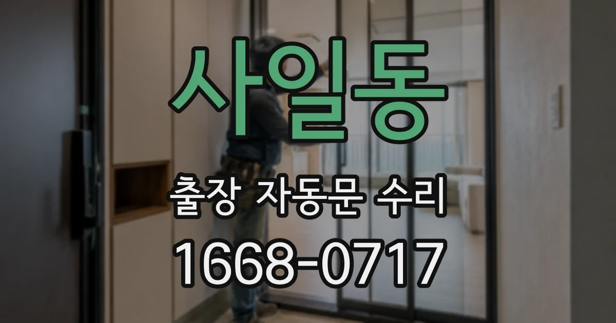 사일동 출장 자동문 수리