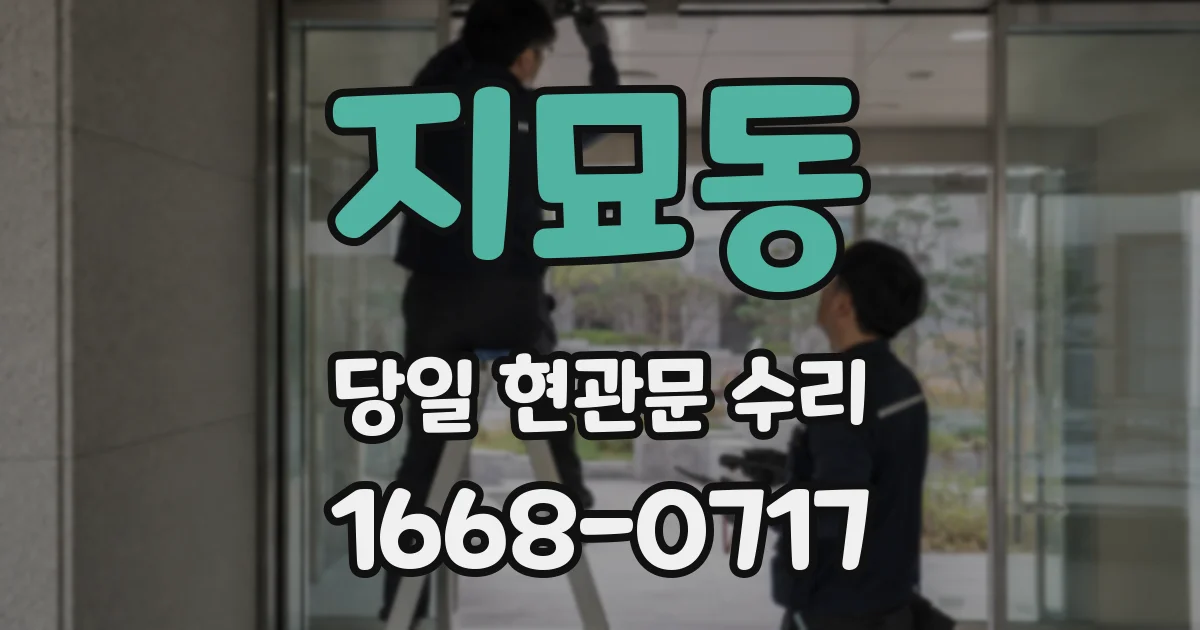 지묘동 당일 현관문 수리