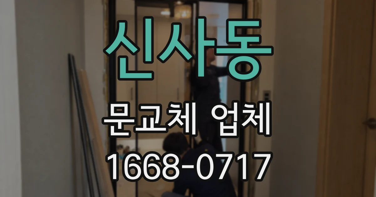 신사동 문교체 업체