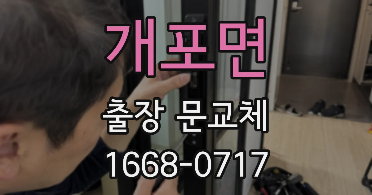 개포면 출장 문교체