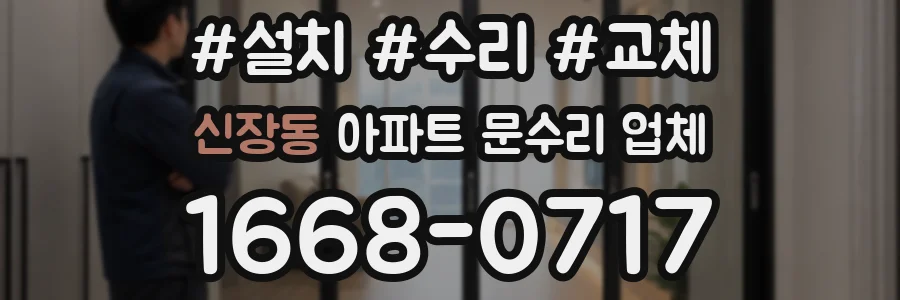 신장동 아파트 문수리 업체