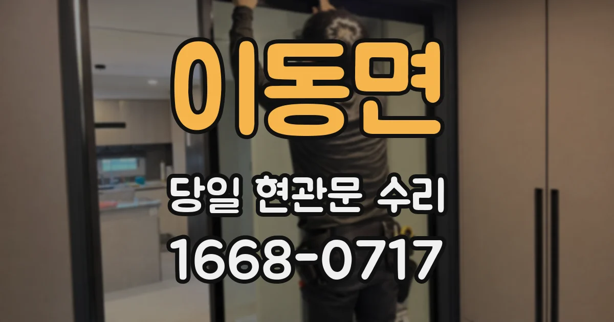 이동면 당일 현관문 수리