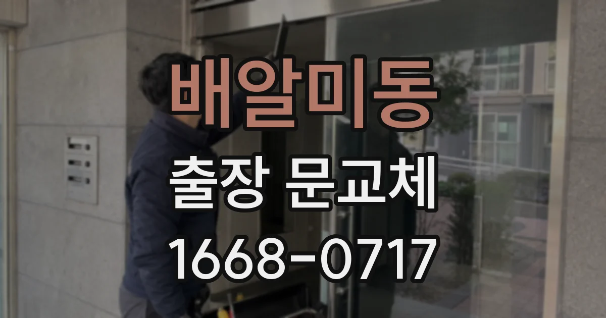 배알미동 출장 문교체