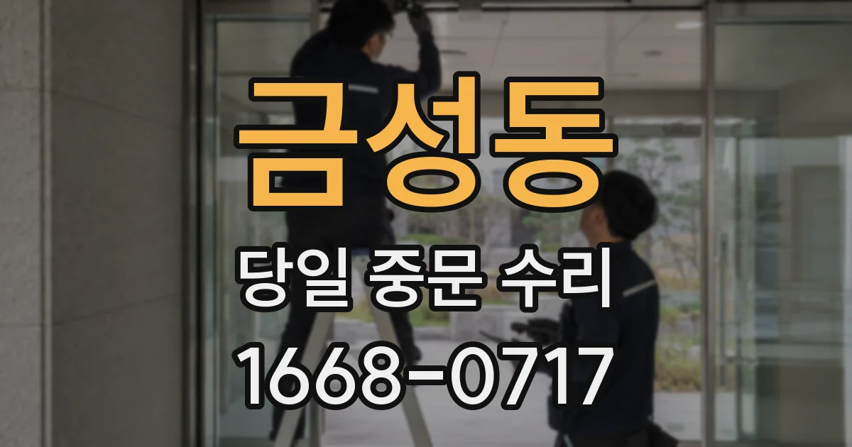 금성동 당일 중문 수리