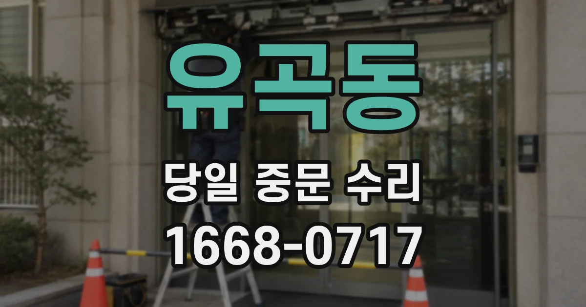 유곡동 당일 중문 수리