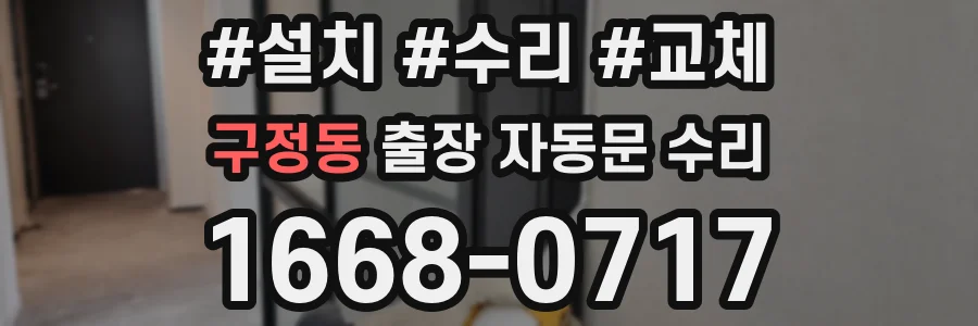구정동 출장 자동문 수리