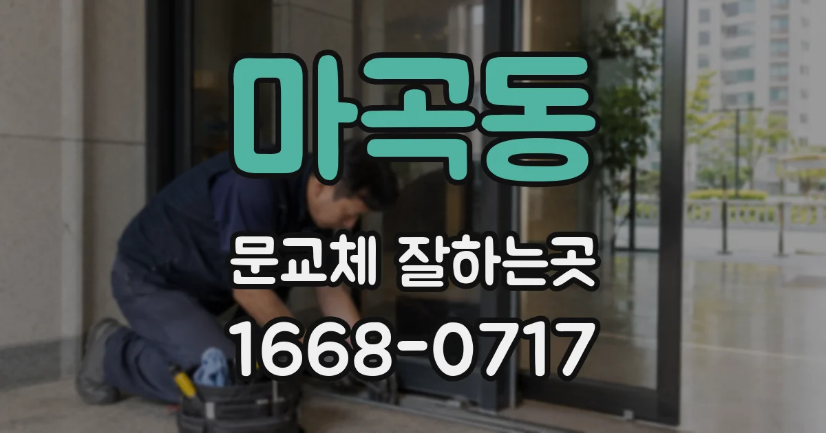 마곡동 문교체 잘하는곳