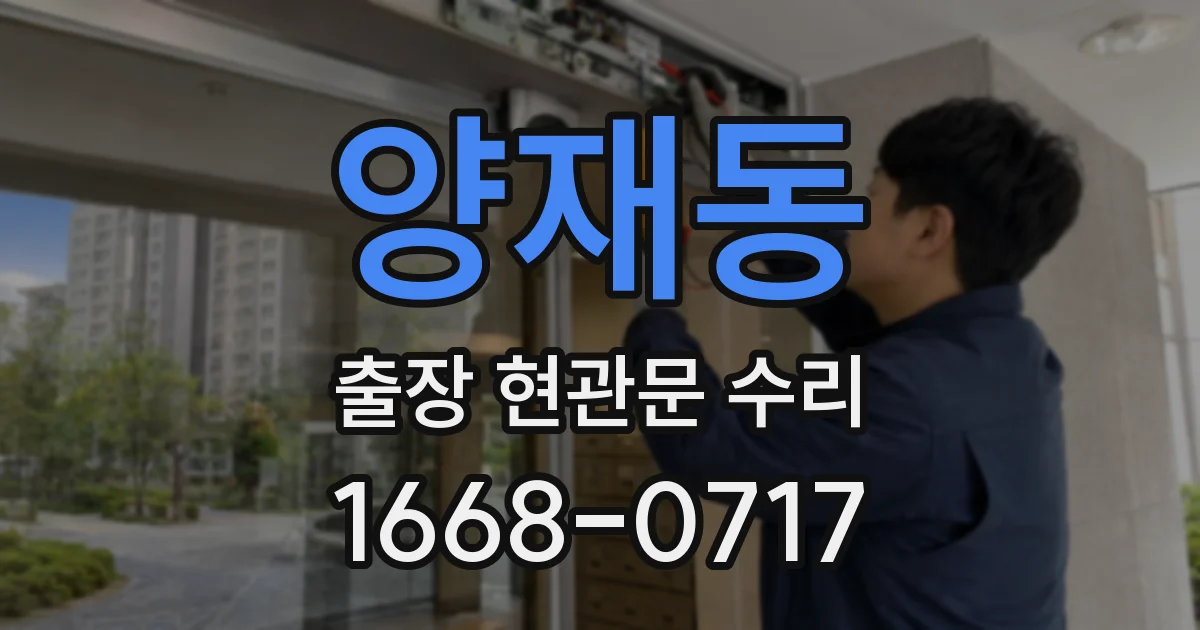 양재동 출장 현관문 수리